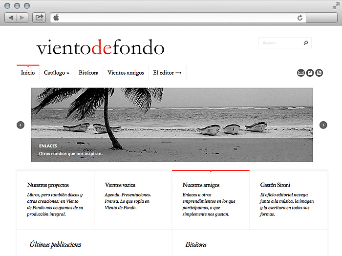 Viento de Fondo: website