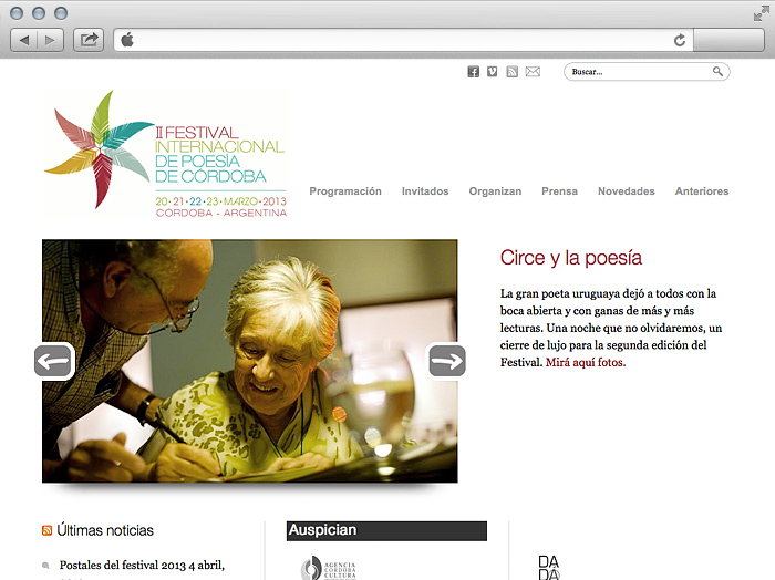 Festival Internacional de Poesía de Córdoba: website